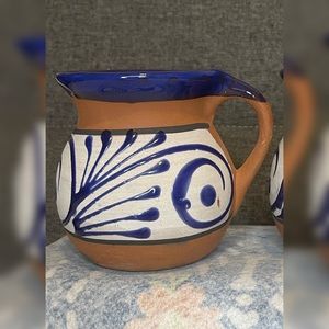 Mexican hand crafted ceramic coffee mug blue talavera- Jarrito de barro eng…